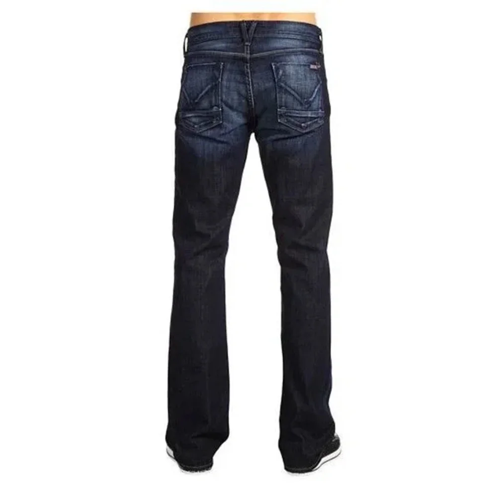 HUDSON Jeans Pants Dark Wash Mid-Rise Slouch Button Fly Vintage Y2K Made in USA - Picture 2 of 16